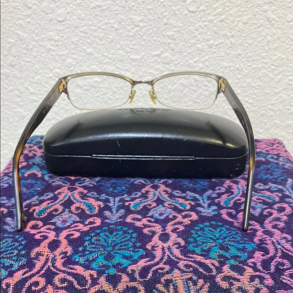 Dior Black and Gold Semi-Rimless Glasses